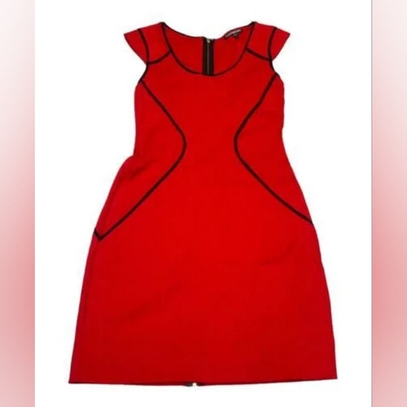 Sexy Red Express Bodycon Dress - Size 0 - Full-Length Back Zipper - Picture 3 of 7